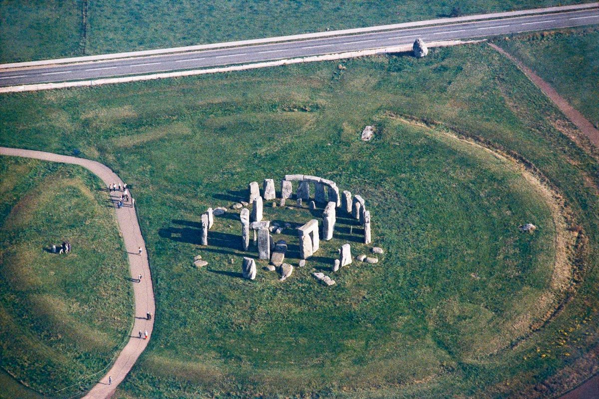 Aerial view of Stonehenge, photographed by Martin Gray for sacredsites.com